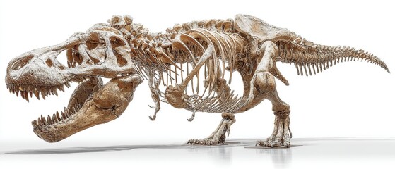 TRex Skeleton Isolated.
