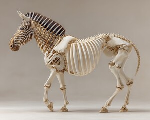 Zebra Skeleton Side View.