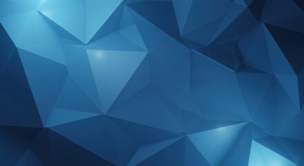 Fototapeta premium Abstract polygonal blue background