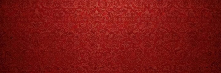 Intricate red damask wallpaper, opulent design , art, image