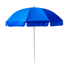 Sport Inspired Compact Beach Umbrella with a Robust Blue Cover Isolated on Transparent Background