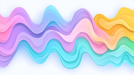 Pastel Wave Abstract Background.