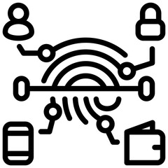 Fingerprint Encryption line style