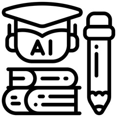 AI education line style