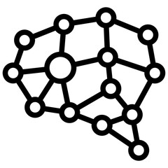 neural network line style icon