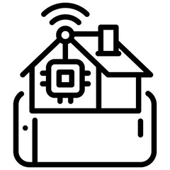 smart home AI line style
