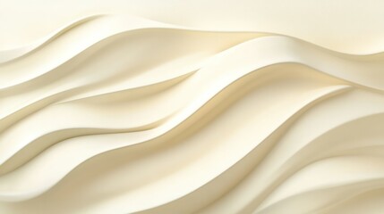 Obraz premium Abstract flowing white waves background with smooth curved lines and soft shadows in a minimalist modern design suitable for art and decor themes