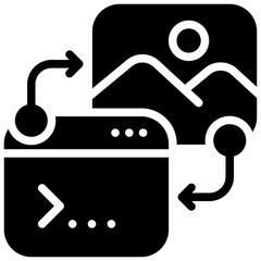 AI art generator solid style icon