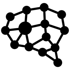 neural network solid style icon
