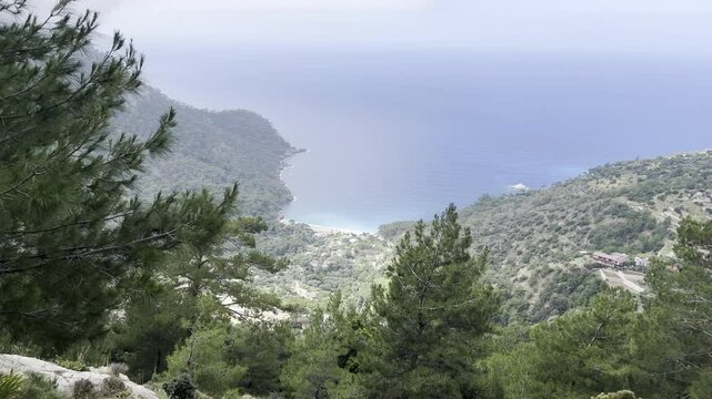 Aegean Bay landscape from the mountain, horizontal