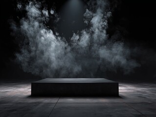 Black Platform in Smoky Environment