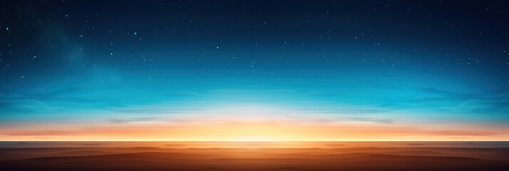 Obraz premium Horizonte Celestial: Pôr do Sol sobre Planície Desértica