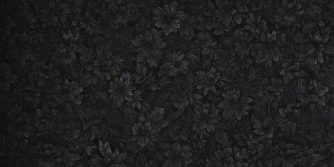 Fototapeta premium Abstract charcoal floral wallpaper, dark tones, intricate design, seamless repeat , floral, luxury