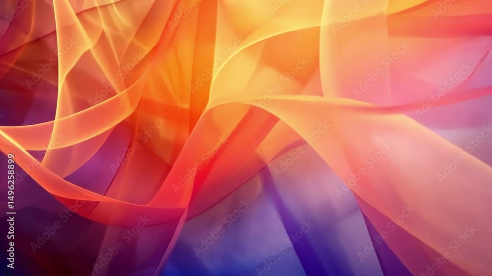 Poster colorful abstract background dynamic flowing waves of orange and pink with light gradients evoking m