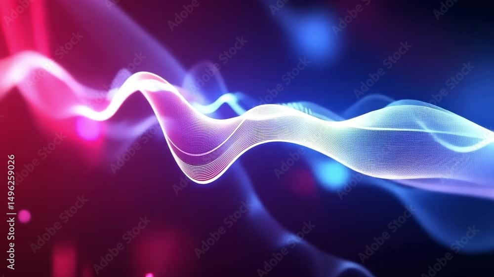 Aufkleber vibrant abstract wave design dynamic visual movement and energy in smooth colors