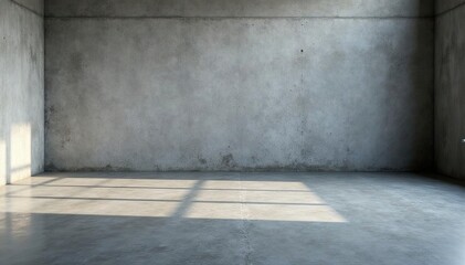 Newly poured gray concrete floor, smooth surface, industrial, smooth, gray