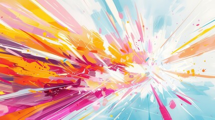 Obraz premium Explosão de Cores Abstrata