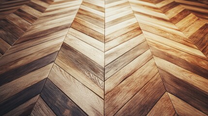 Warm Brown Wood Herringbone Pattern Floor Texture