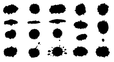 Ink Splatter Collection: A versatile set of unique black ink splatters, perfect for adding a creative and dynamic touch to your designs.