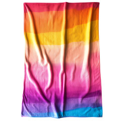 Fototapeta premium Modern Beach Towel with Large Vibrant Gradient Isolated on Transparent Background