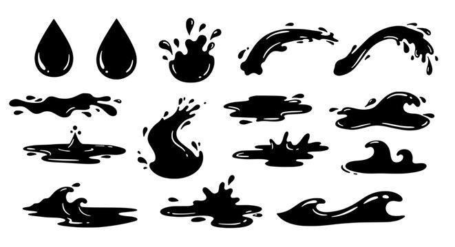 Ink Splashes in Motion: Capturing the dynamic fluidity and expressive movement of ink blots and splashes, showcasing their raw elegance and artistic potential.