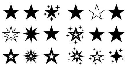 Twinkling Celestial Patterns: A collection of stars and constellations, showcasing varying forms and radiant brilliance, symbolizing dreams, magic, and celestial beauty.