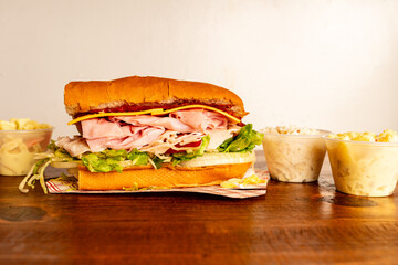 Turkey and cheese sub sandwich 
