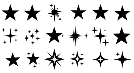 Starburst Icons Collection: A collection of minimalist starburst icons, perfect for enhancing design projects and adding a touch of sparkle.