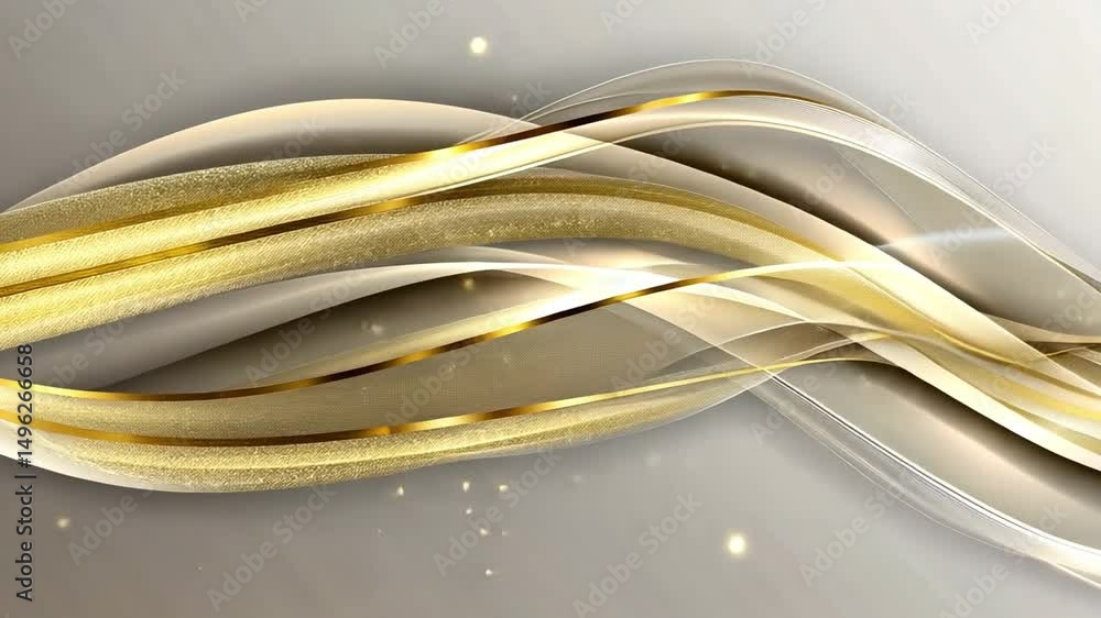 Poster elegant abstract background shimmering golden waves and soft movement for luxury design projects