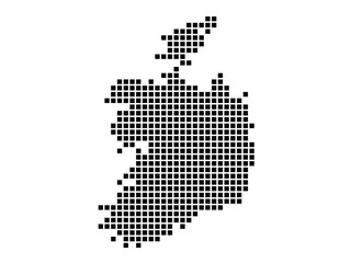 Dotted square map of Ireland Small