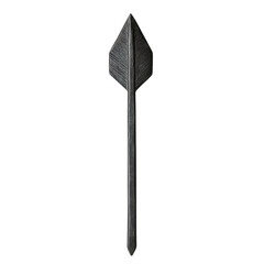 Sleek Arrow with a Minimalist Aesthetic in Graphite Isolated on Transparent Background
