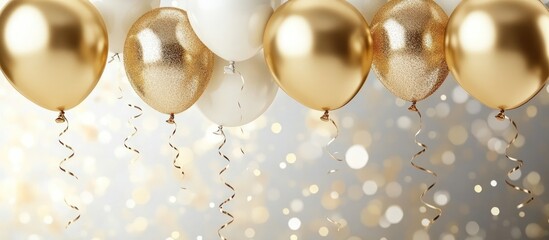 Balloons Gold and White