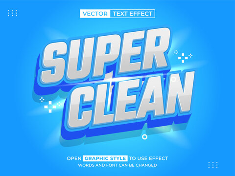 super clean editable text, font effect, 3d text for title