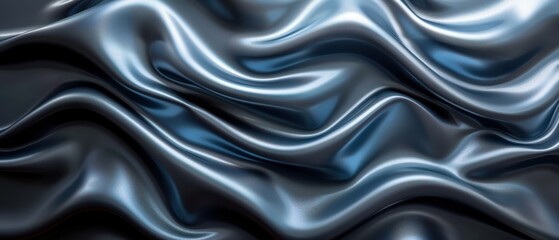 Ondulações de Seda Cinza Escuro: Textura Abstrata