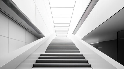 Obraz premium Aesthetic architectural monochrome shot of a staircase with abstract design