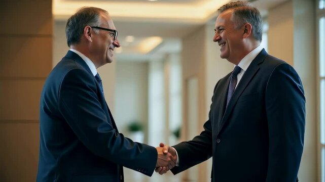 World Leaders Shaking Hands On Important Economic Deal