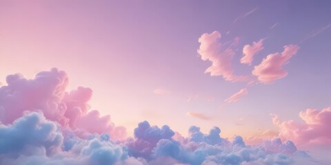Dreamy pastel cotton candy sky gradient  Soft, fluffy, pink, blue, yellow hues ,  sky,  abstract,  gradient