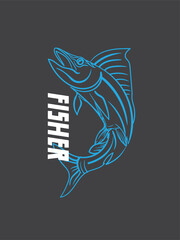 vector illustration of fish logo
