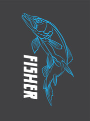 vector illustration of fish logo