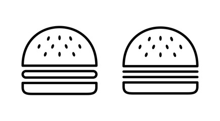 Burger icon vector. burger sign and symbol. hamburger