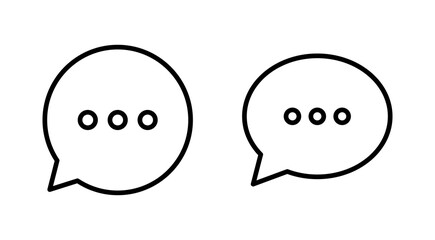 Chat icon vector. speech bubble sign and symbol. comment icon. message