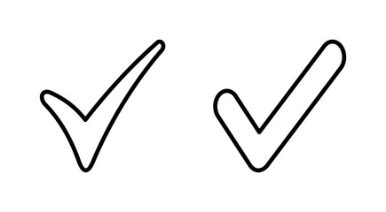 Check mark icon vector. Tick mark sign and symbol