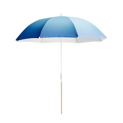 Minimalist Beach Umbrella with a Compact Design Isolated on Transparent Background