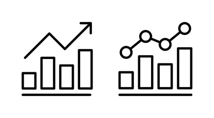 Growing graph icon vector. Chart sign and symbol. diagram icon