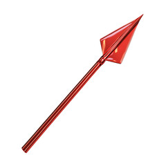 Sleek Arrow with a Crisp Design in Bold Crimson Isolated on Transparent Background