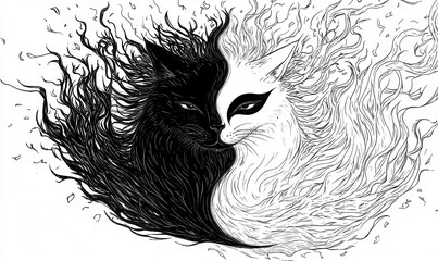 Yin e Yang Felino: Equilíbrio e Dualidade