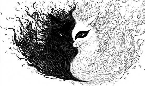 Yin e Yang Felino: Equil&iacute;brio e Dualidade