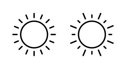 Sun icon vector. Brightness sign and symbol