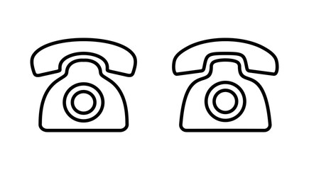 Telephone icon vector. phone sign and symbol