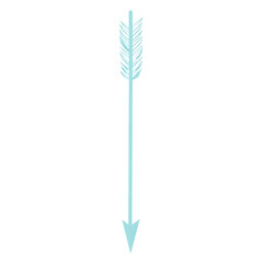 Minimalistic Arrow with a Clear Defined Silhouette Isolated on Transparent Background